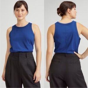 Everlane Organic Cotton Blue Tank Top Size Large